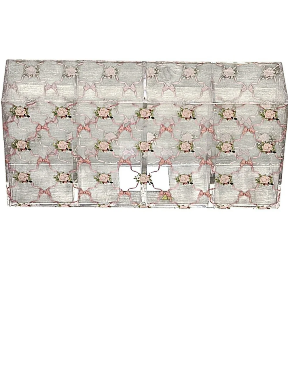 At Home Clear Floral Bows 4-Slot Acrylic Organizer